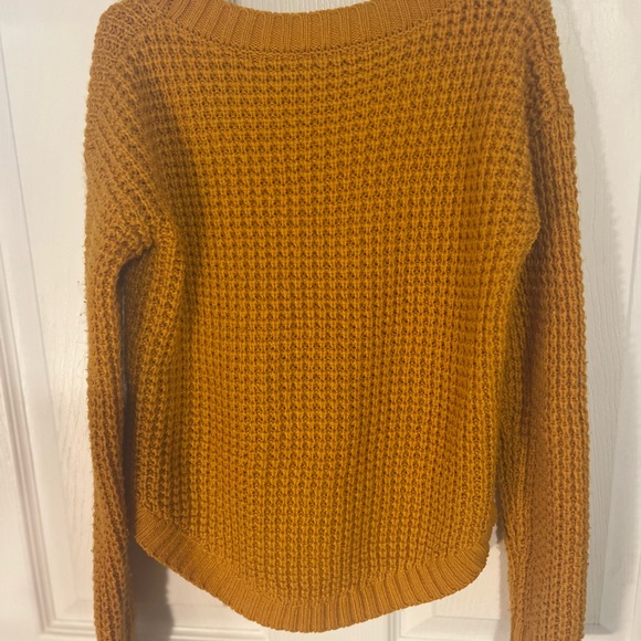 Cat & Jack Mustard Knit Sweater Size 7 - Picture 2 of 2